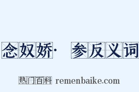 念奴娇·参反义词是什么意思的图片